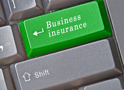 image of keyboard key labeled with business insurance