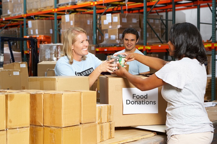 Workers at Food Bank